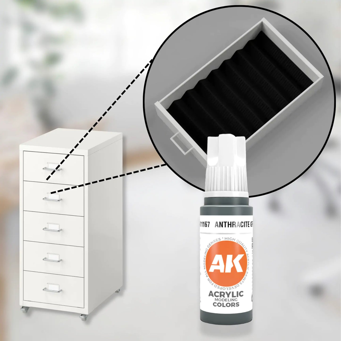 12-22mL Hobby Paint Organizer | Fits IKEA Helmer