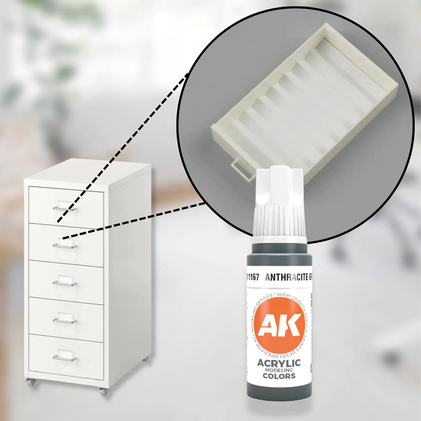 12-22mL Hobby Paint Organizer | Fits IKEA Helmer